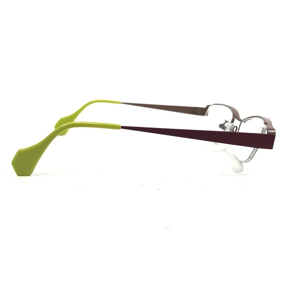 Iyoko-Inyake Eyeglasses Frames Brown Burgundy Red Rectangular 50-17-130